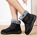 HAJINK Women's Waterproof Plush Ankle Snow Boots – Winter Women's Snow Boots Axl Black 41