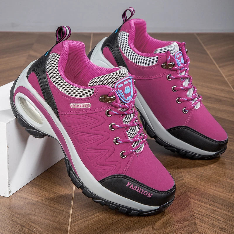 Women's Platform Hiking Sneakers – Non-Slip Low Top Sport Shoes Women's Hiking Sneakers Axl