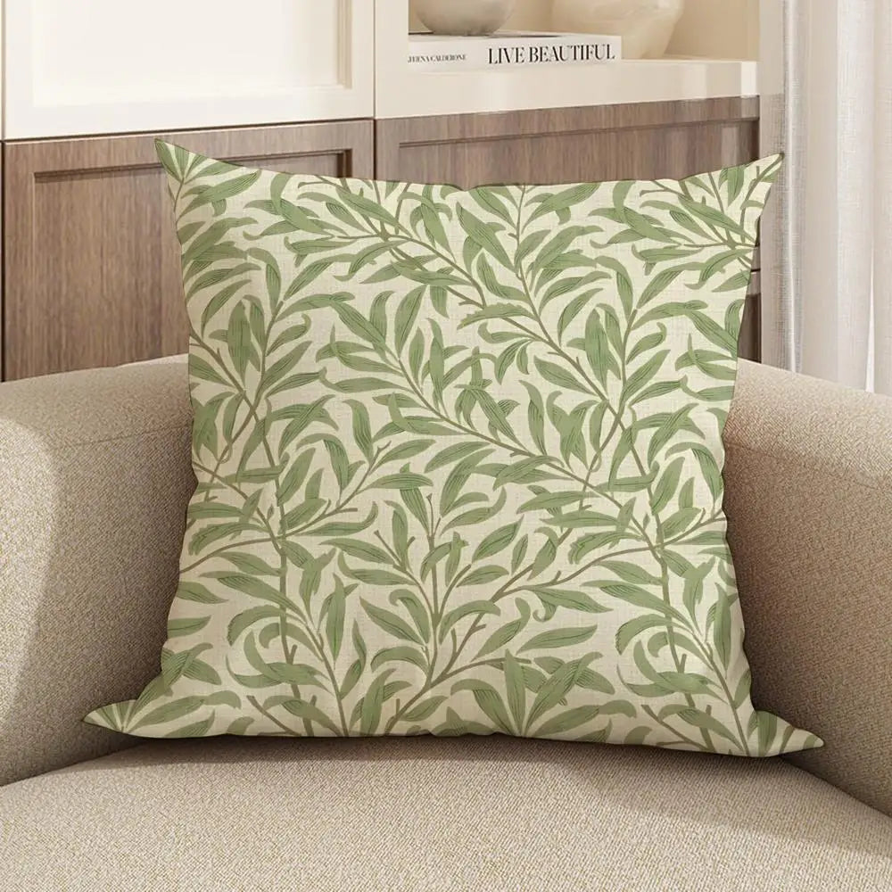 William Morris Linen Cushion Cover – Sofa, Bed & Chair Décor Linen Cushion Cover Axl White8 60X60cm