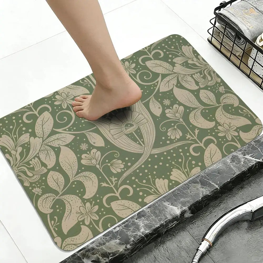 Diatomite Bath Mat – Terracotta Pattern, Quick Dry & Non-Slip Diatomite Bath Mat Axl