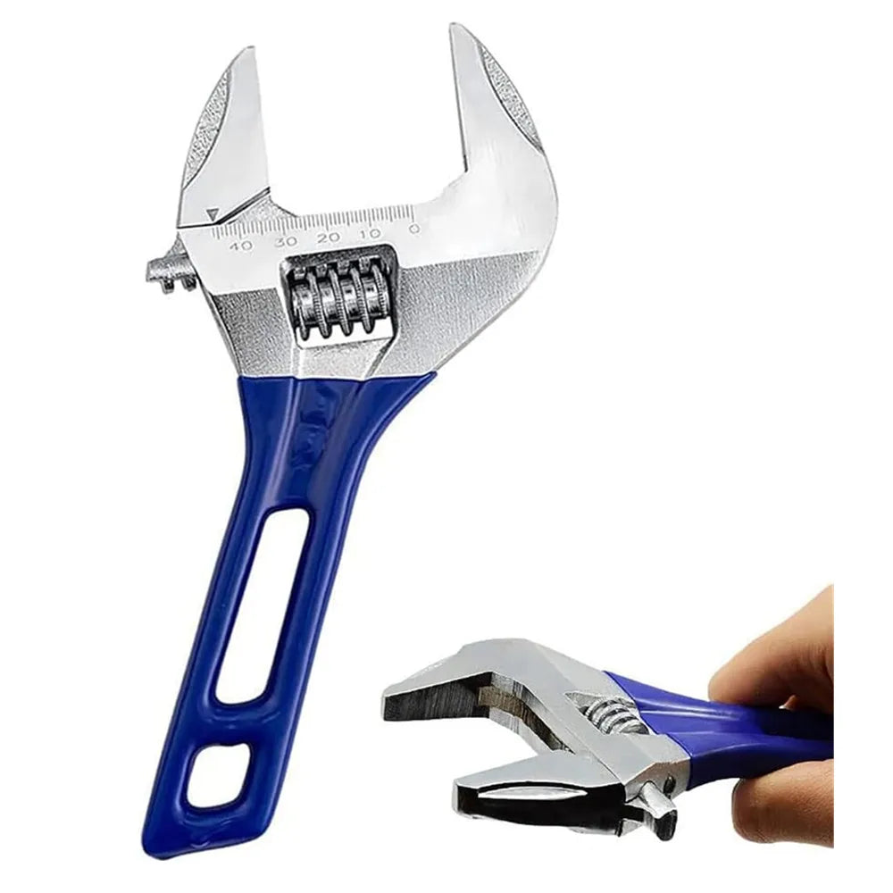 8" Adjustable Wrench 44mm Wide Jaw – Plumbing & Auto Repair Adjustable Wrench Axl Silver
