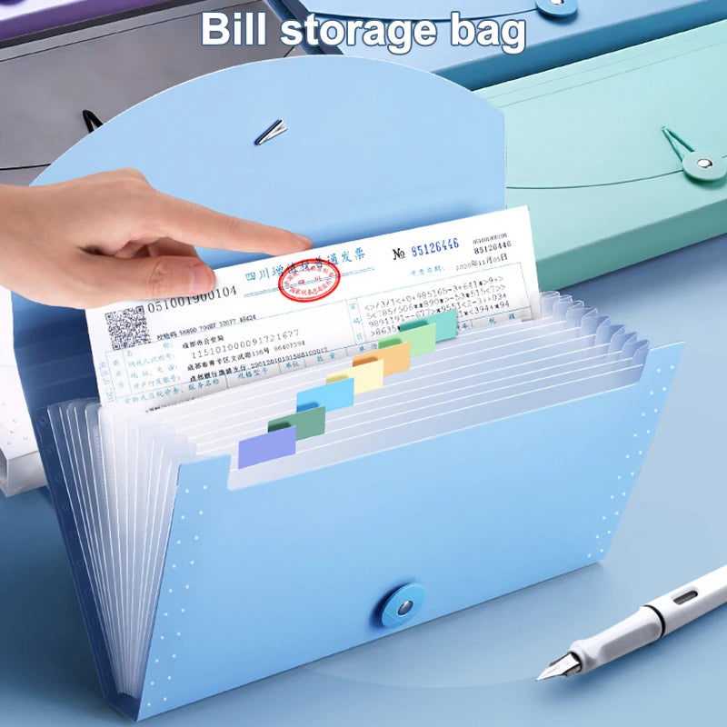 13-Pocket Expanding File Folder – Color-Coded Receipt Organizer Expanding File Folder Axl