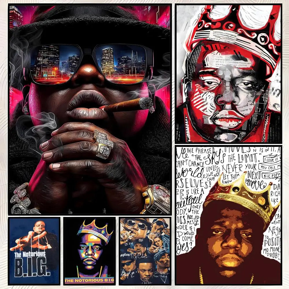 Notorious B.I.G. Self-Stick HD Wall Art Poster | Waterproof Wall Art Poster Axl