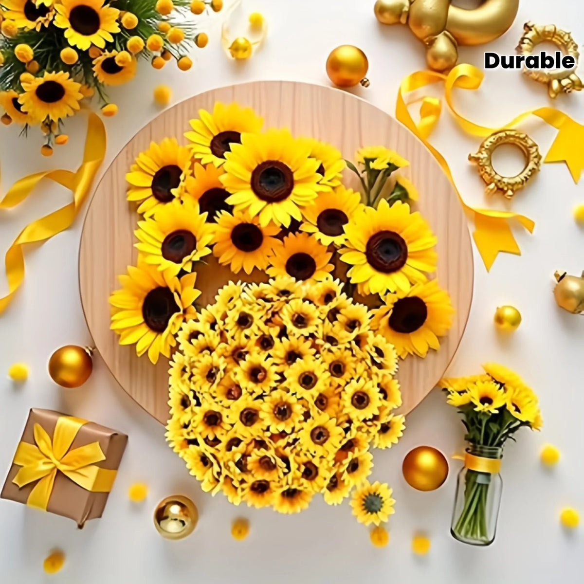 Artificial Sunflowers – Fabric Mini Fake Flowers for DIY Decor Artificial Flowers Axl