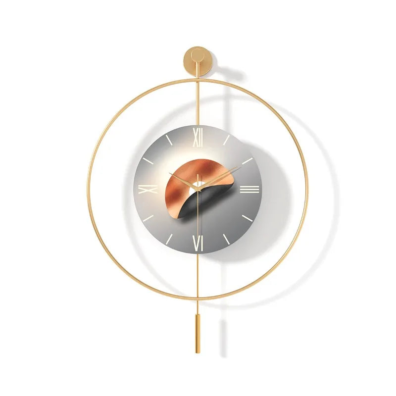 Modern Silent Wall Clock – Minimalist Metal Round 50/60CM Wall Clock Axl 500017 60CM