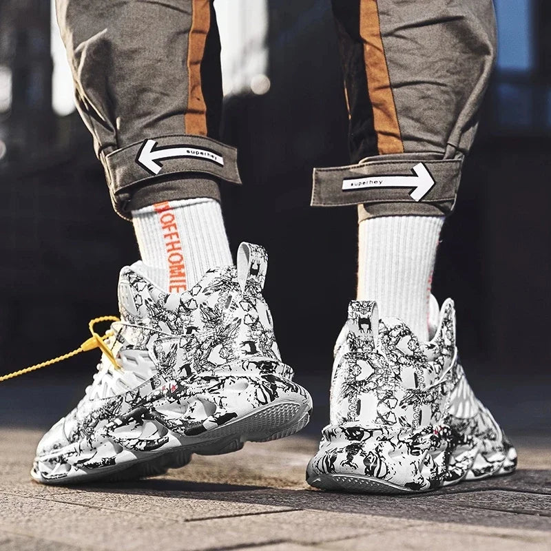 Men's Anti-Slip Basketball Sneakers – Lightweight Plus Size Basketball Sneakers Axl