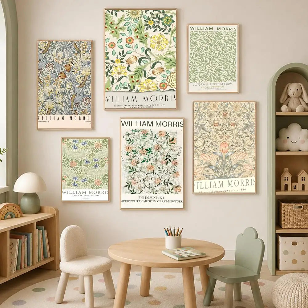 William Morris Self-Stick HD PVC Wall Art Poster | Waterproof Wall Art Poster Axl