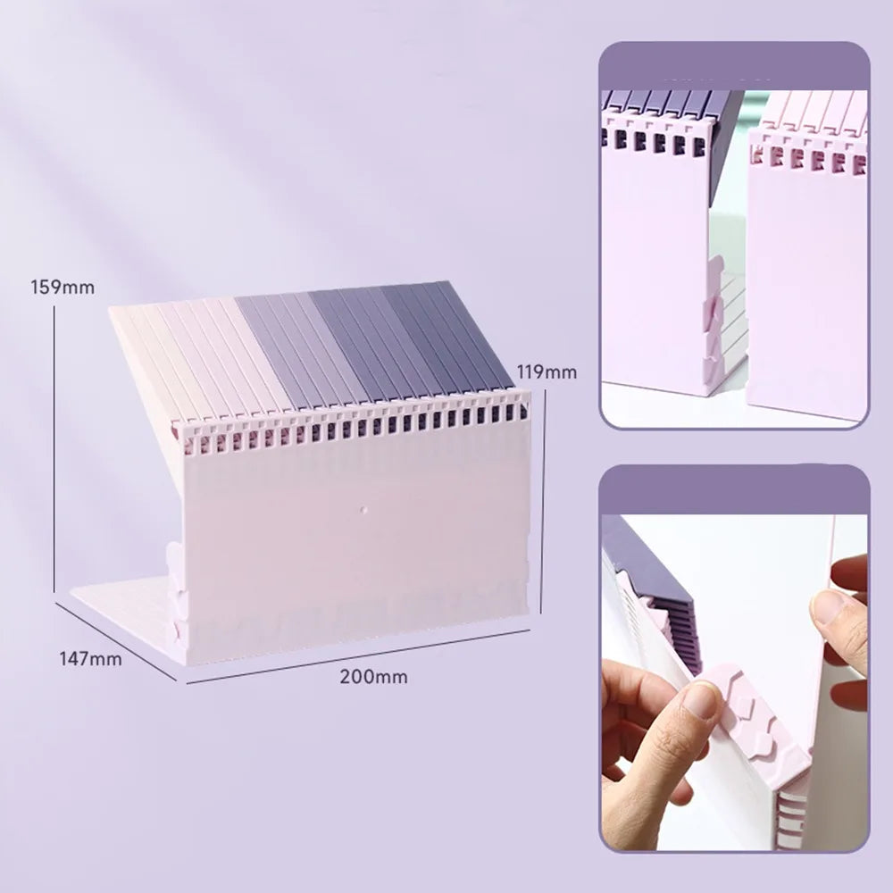 Piano Key Gradient Bookend – Decorative Desk Book Stand Decorative Bookend Axl Purple