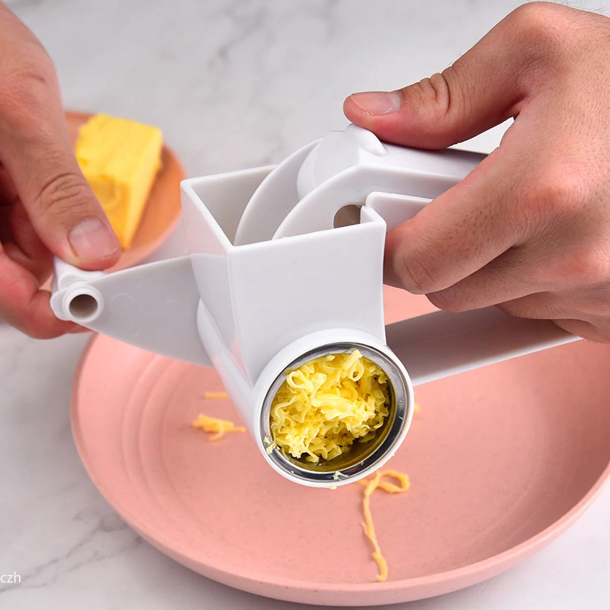 Hand-Crank Rotary Cheese Grater – Multi-Function Shredder Rotary Cheese Grater Axl