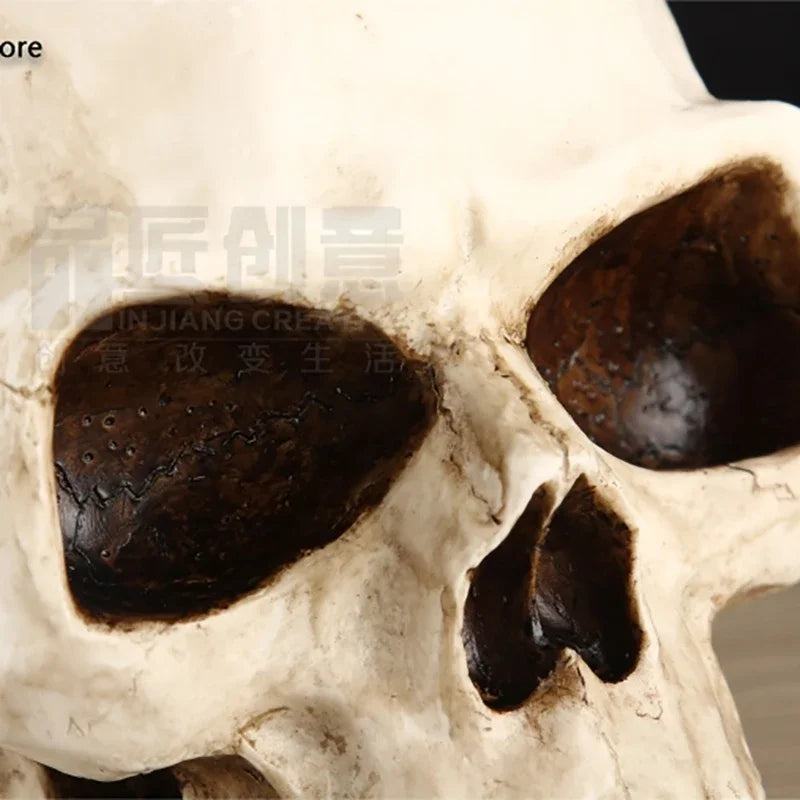 Skull Piggy Bank for Adults – Large Resin Coin & Cash Box Gift Decorative Piggy Bank Axl