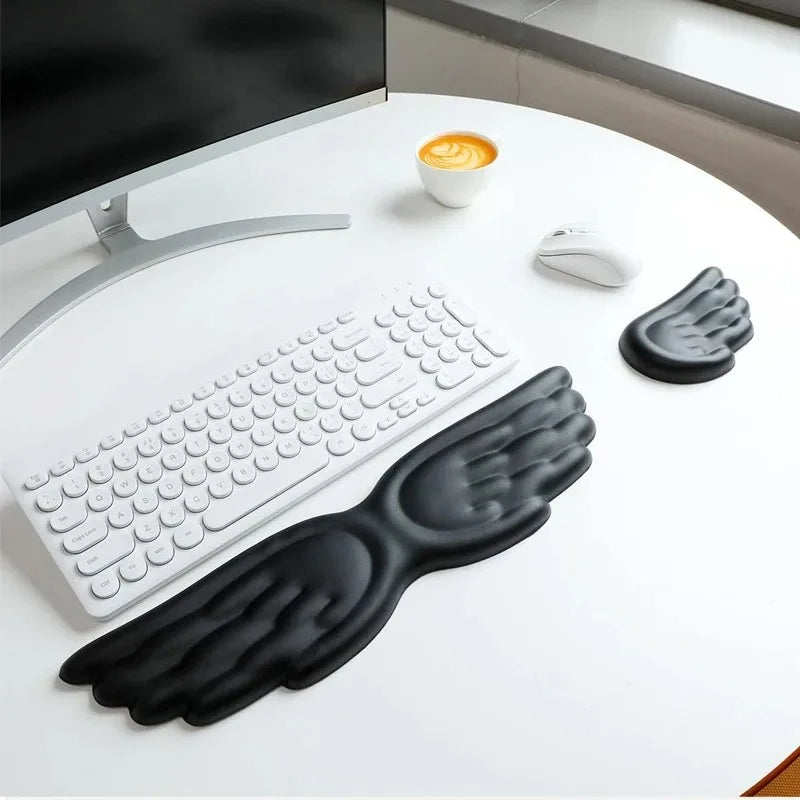 Angel Wing Memory Foam Keyboard & Mouse Wrist Rest Set Wrist Rest Set Axl