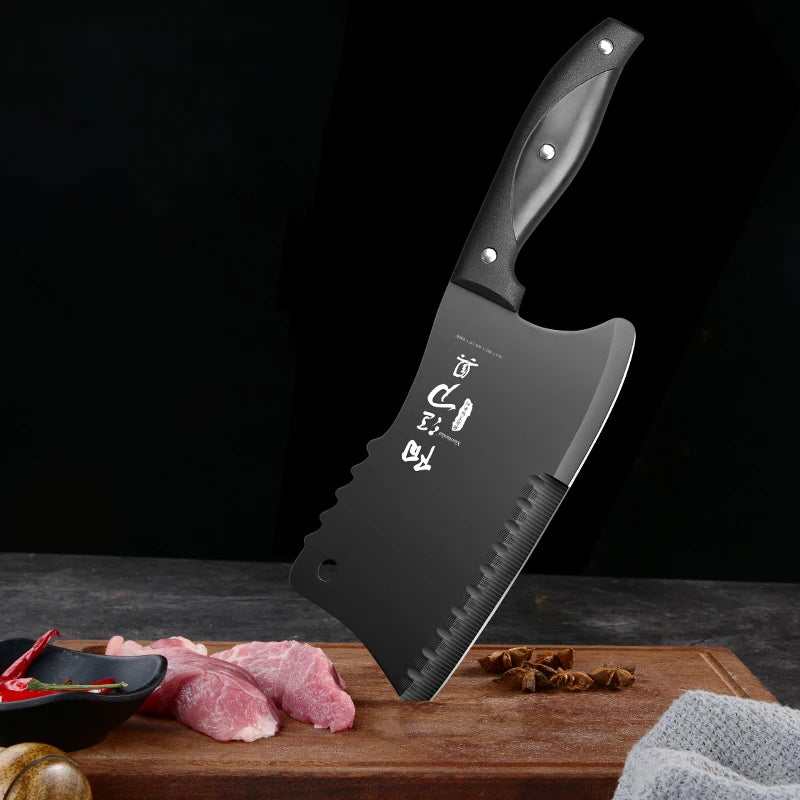 PLYS Meat Cleaver – Heavy Duty Stainless Steel Butcher Knife Meat Cleaver Knife Axl 1pcs A