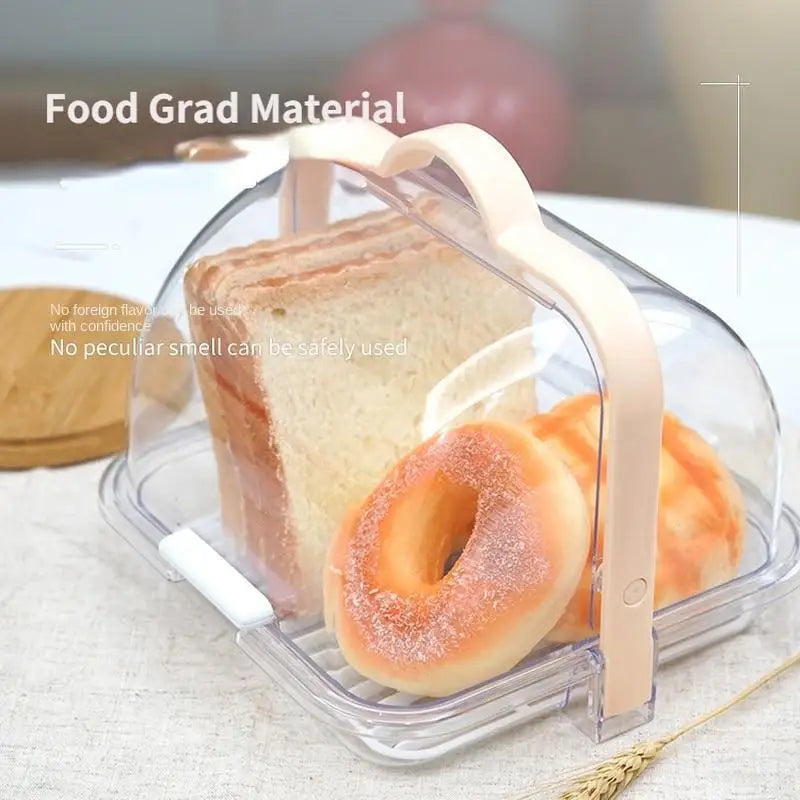 Transparent Flap Bread & Food Storage Box with Lid – 2L Food Storage Container Axl