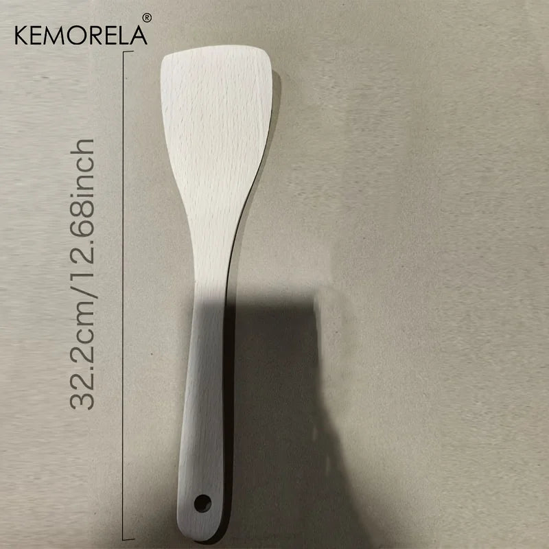 KEMORELA Wooden Non-Stick Spatula Set – Long Handle 1/2 PCS Wooden Spatula Set Axl
