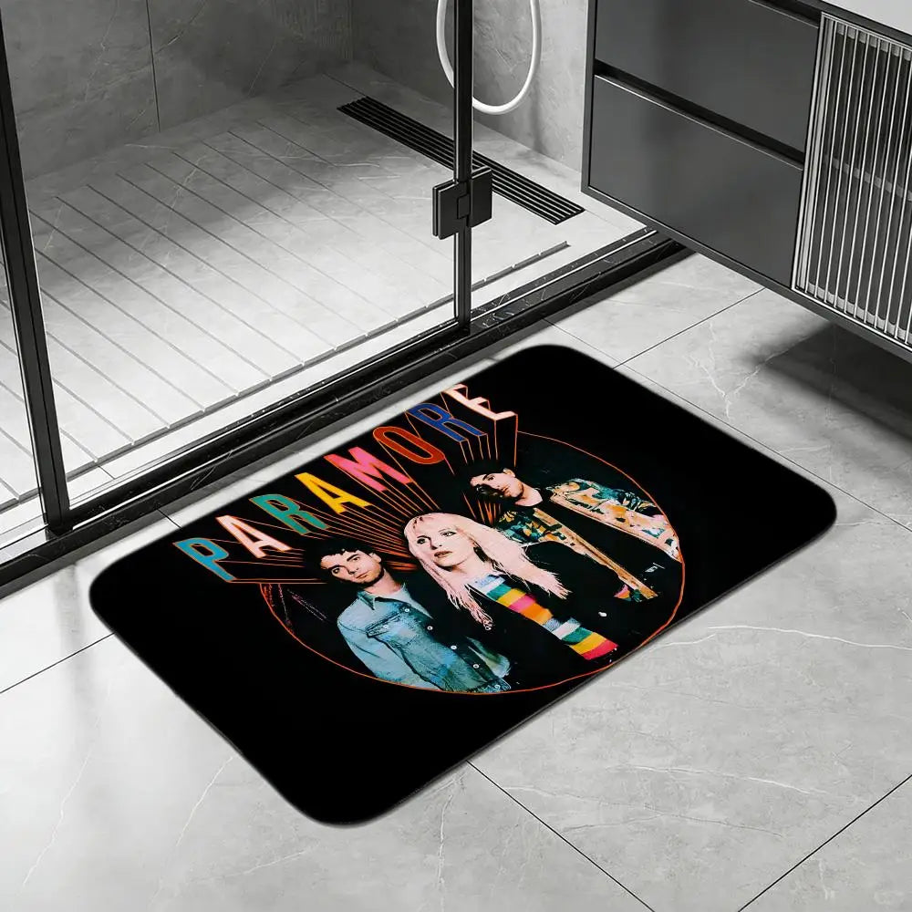 Diatomite Bath Mat – Quick-Dry, Anti-Slip Rock Band Design Bath Mat Axl White6 30x45cm