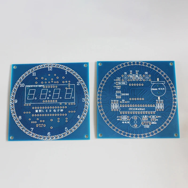 DIY LED Digital Clock Kit DS1302 – Rotating Display & Temp DIY Electronics Kit Axl