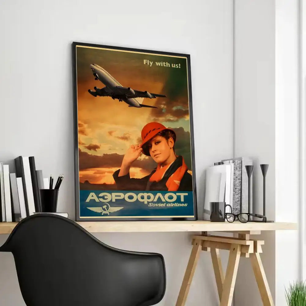 Vintage USSR CCCP Classical Canvas Wall Art Poster – Unframed Canvas Wall Art Axl Black7 40X50cmFrameless