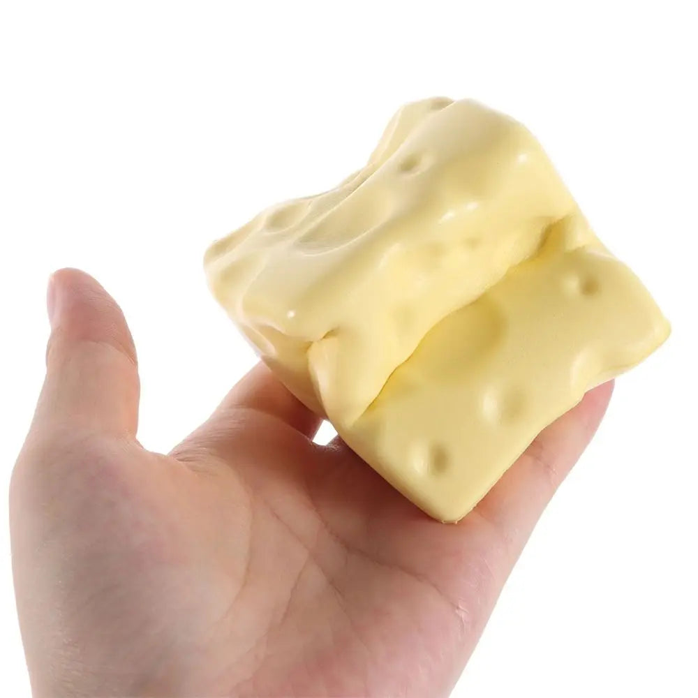 Cheese Cube Squishy Fidget Toy – Shapeable PU Squeeze Ball Squishy Fidget Toy Axl