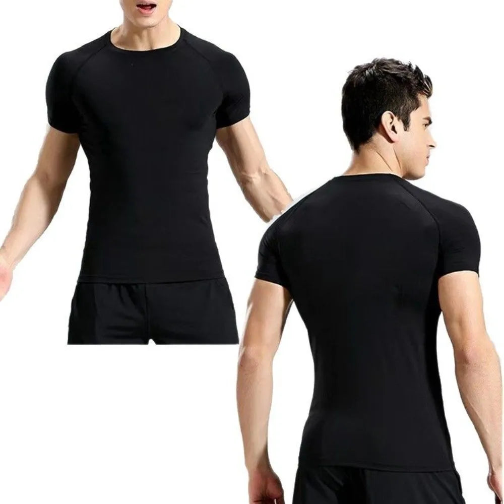 Men's Compression Gym T-Shirt – Quick Dry Fitness Sport Top Compression Sport Shirt Axl