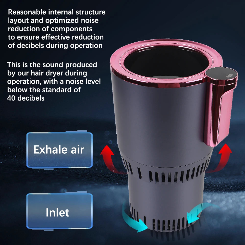 DC 12V Car Cup Holder Warmer & Cooler | Smart Temp Display Car Cup Warmer Cooler Axl