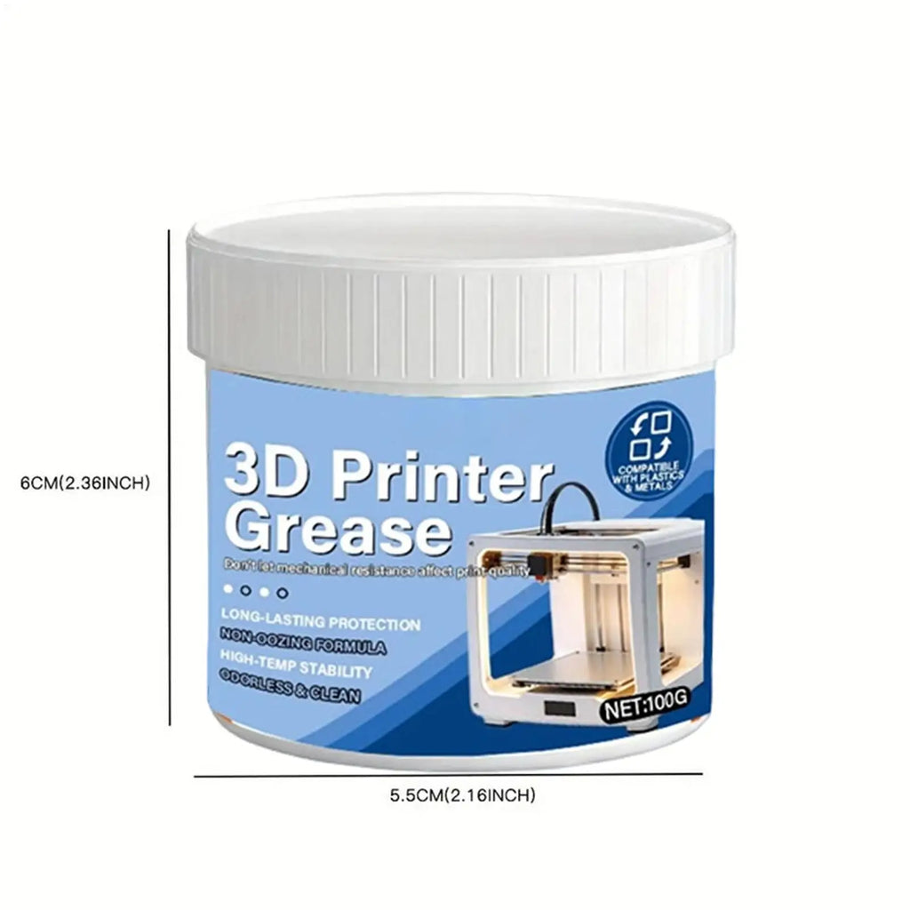 3D Printer Lithium Grease Lubricant 100g with Brush | Linear Guide Printer Lubricant Grease Axl