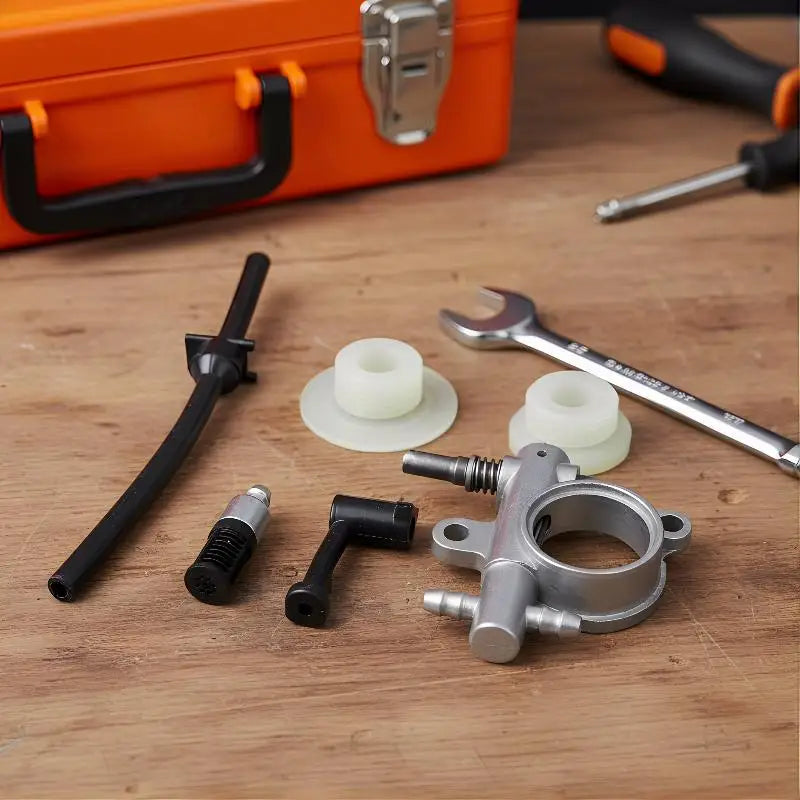 25CC 2500 Chainsaw Oil Pump Line Hose Kit with Worm Screw Chainsaw Repair Kit Axl Default Title