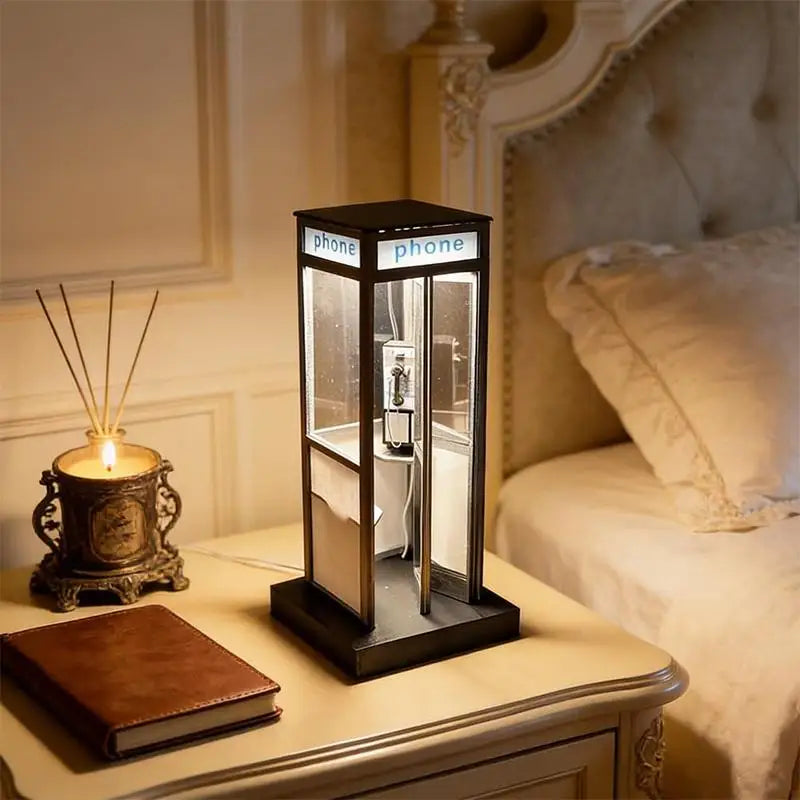 Retro British Phone Booth Lamp – Vintage LED Night Table Light Decorative Table Lamp Axl Default Title