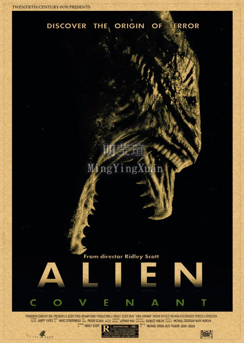 Alien Ridley Classic Movie Poster – Kraft Paper Wall Art Print Decorative Wall Poster Axl 10 30x20cm