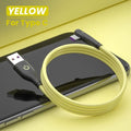 90° USB-C Fast Charging Cable 5A | Soft Silicone Type-C Cord USB-C Charging Cable Axl yellow-2m