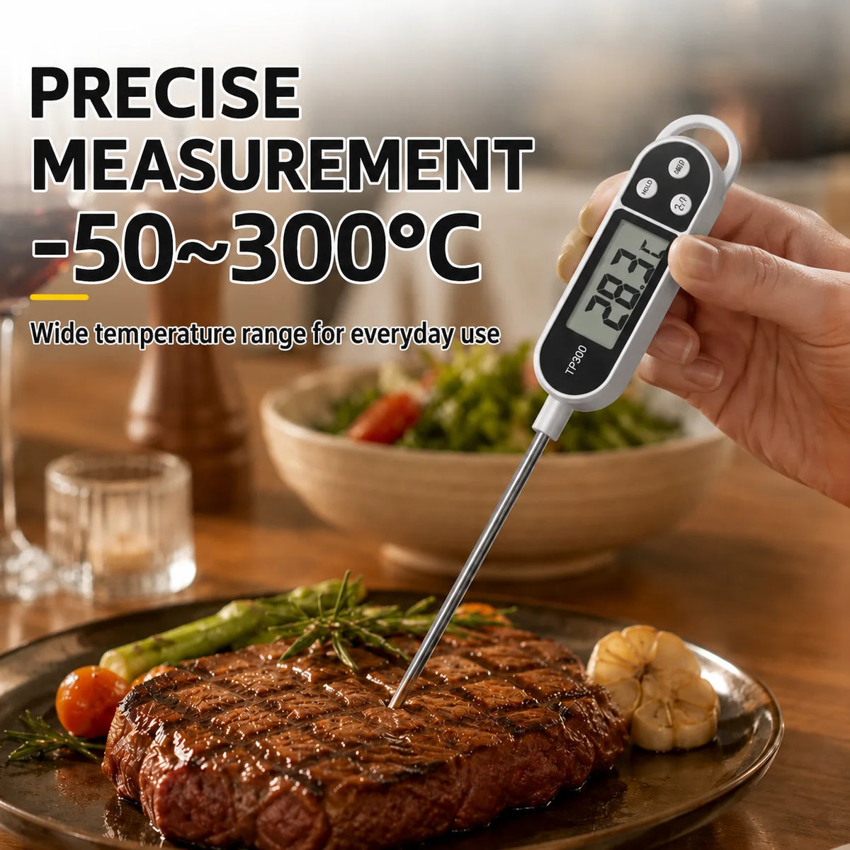 TP300 Digital Food Thermometer – BBQ, Meat & Kitchen Probe Kitchen Thermometer Axl