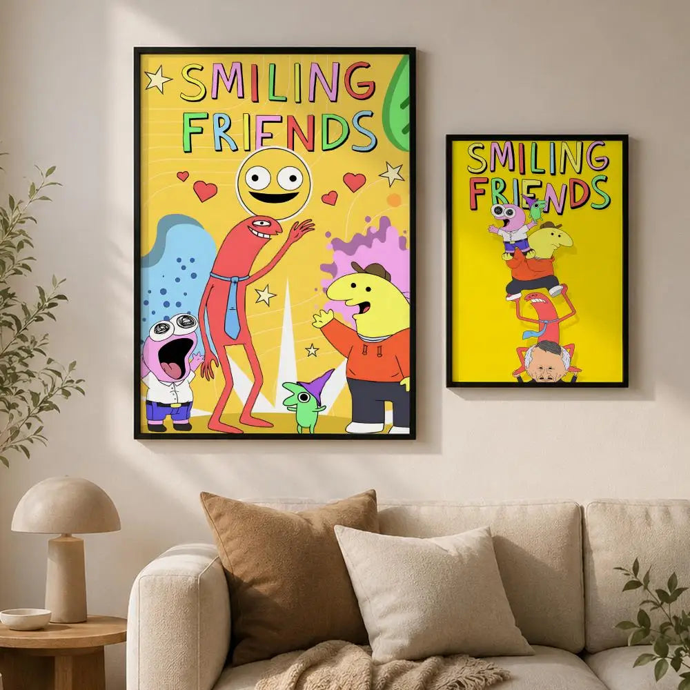 Smiling Friends Poster – Self-Adhesive Waterproof Wall Art Decorative Wall Poster Axl
