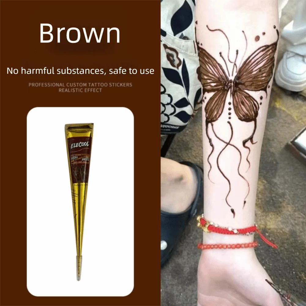 Natural Henna Paste Cone – Semi-Permanent Mehndi Body Art Henna Body Art Axl