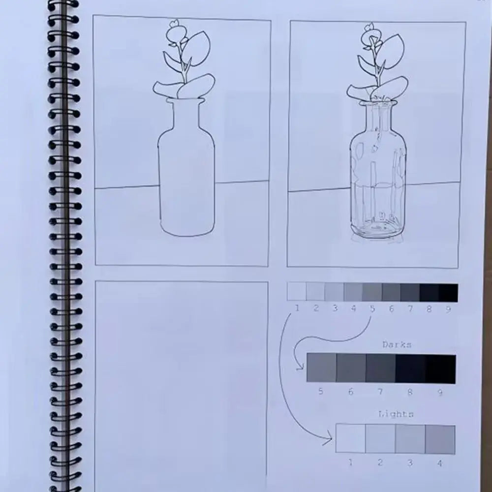 Interactive Art Drawing Workbook – Hardcover Sketchbook Guide Art Drawing Workbook Axl