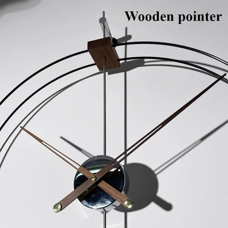 Modern Silent Wall Clock – Large 68cm Nordic Metal Design Wall Clock Axl