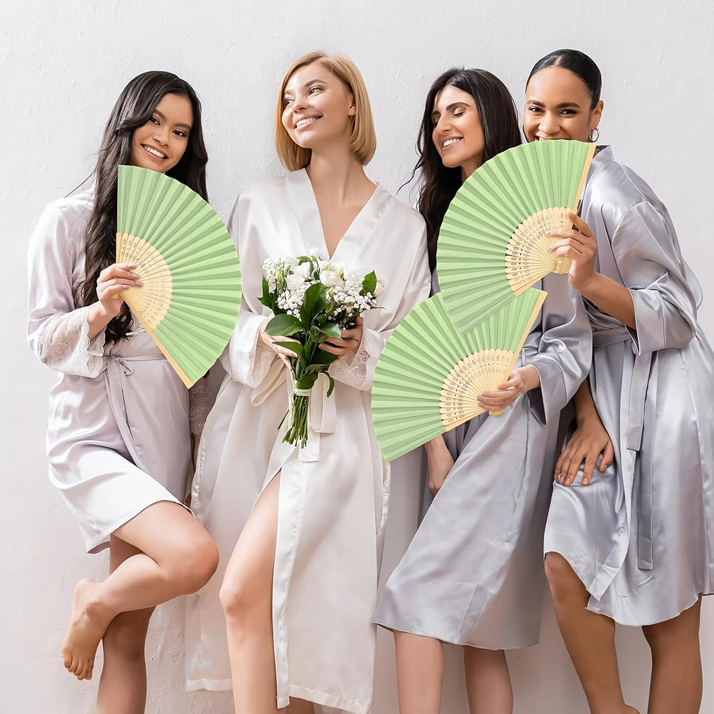 20-Pack Folding Hand Fans with Tassels, Cards & Gift Bags Party Favor Fan Set Axl