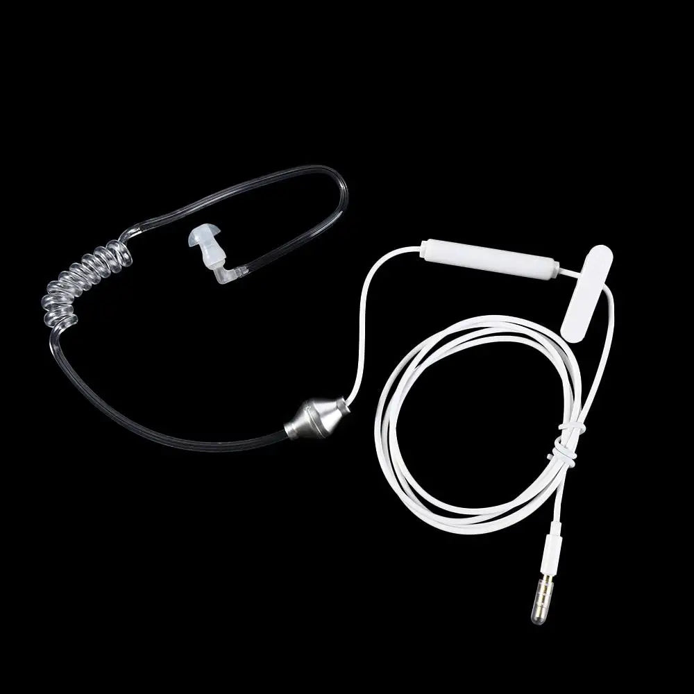 Air Tube Ear Hook Earpiece – 3.5mm Wired Monaural Headset Wired Ear Hook Earpiece Axl