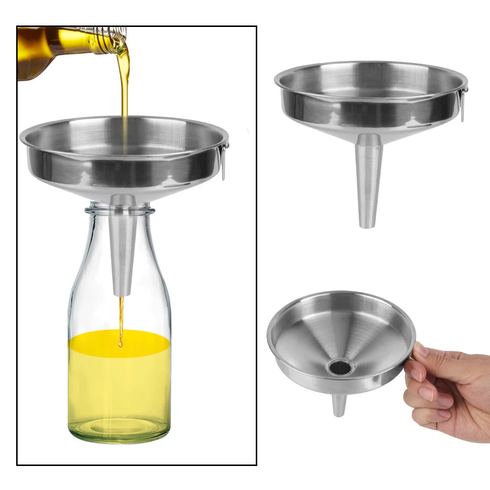Stainless Steel Wide Mouth Funnel for Canning, Oil & Bar Kitchen Funnel Axl