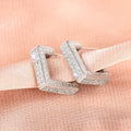 Huitan Geometric Cubic Zirconia Stud Earrings for Women Stud Earrings Axl E3151