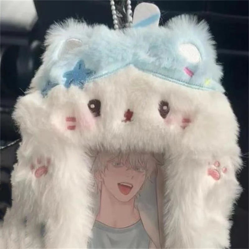 Plush Cat & Rabbit Kpop Photocard Holder Keyring Case Plush Card Holder Axl