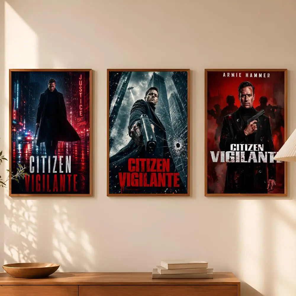 Citizen Vigilante Movie Poster – Self-Stick HD PVC Wall Art Wall Art Poster Axl