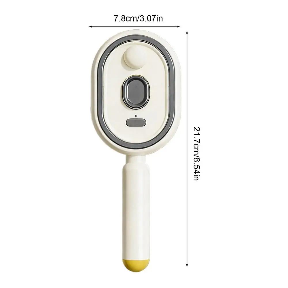 Rechargeable Steam Hair Brush – Detangling & Smoothing Comb Steam Hair Brush Axl cream colored