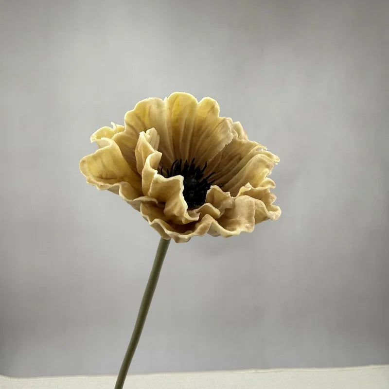 10 PU Poppy Artificial Flower Stems 39cm – Wedding & Home Decor Artificial Flower Stems Axl