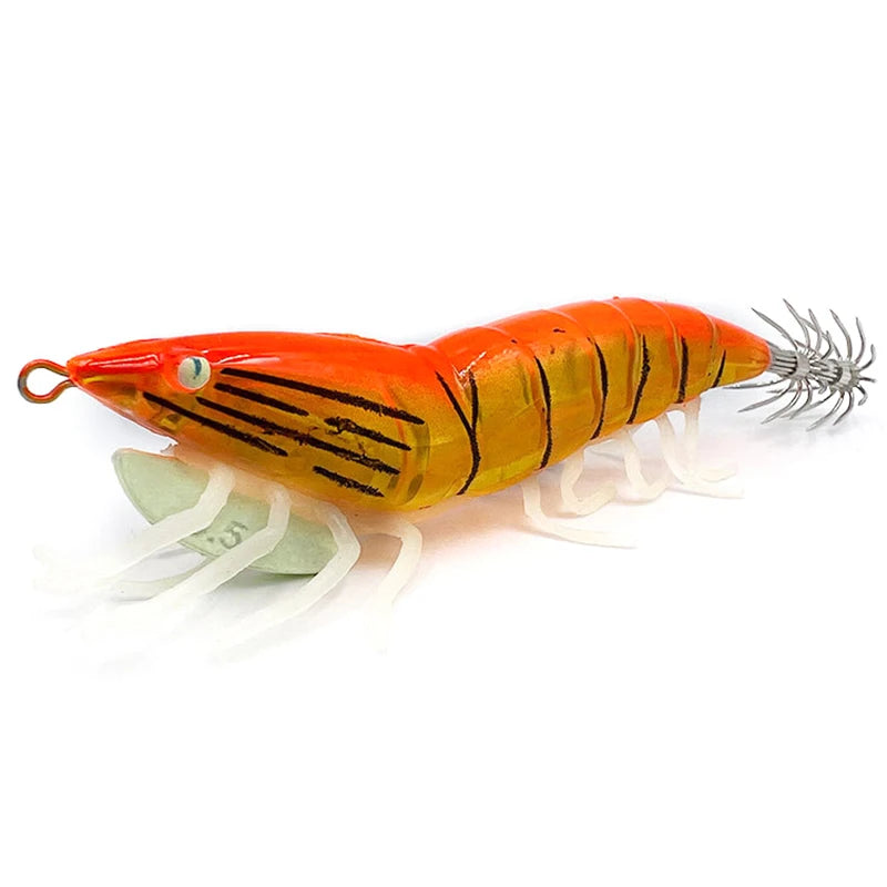 Luminous Wooden Shrimp Squid Lure – Soft Foot Fishing Bait Fishing Lure Axl 3 H