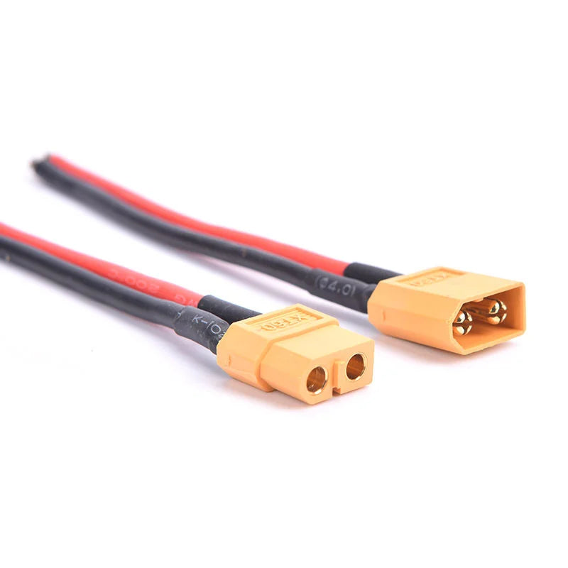 XT60 Male & Female Connector Pair – 14 AWG Silicone Wire RC Battery Connector Axl