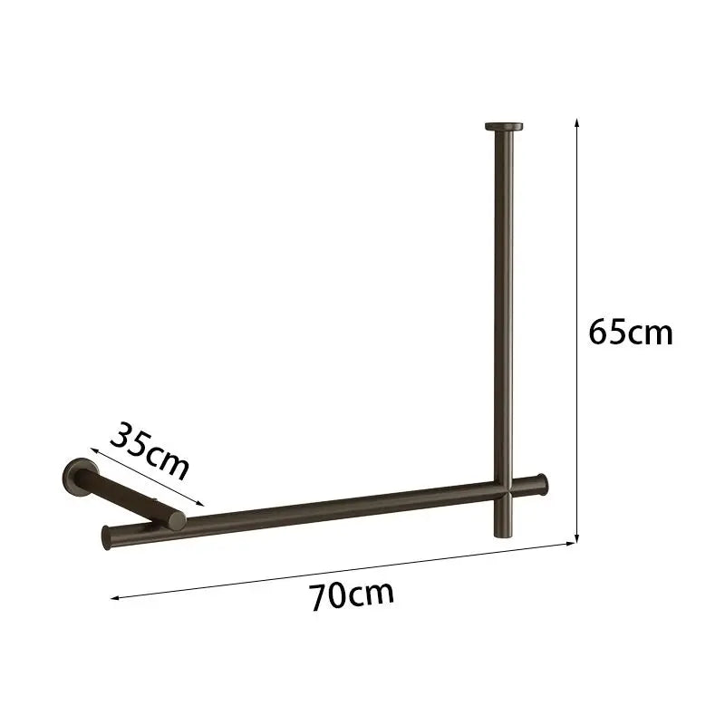 Stainless Steel Wall-Mount Towel & Clothes Drying Rack Wall Drying Rack Axl 70CM