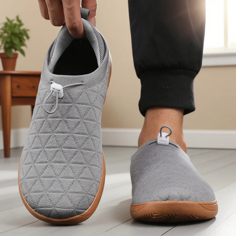 ZULIWAGN Zero Drop Wide Toe Barefoot Walking Sneakers Men Barefoot Walking Shoes Axl GRAY 43