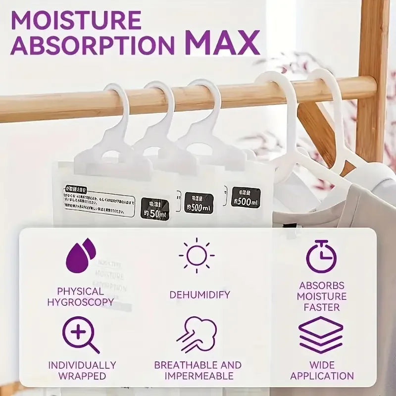 3-Pack 240g Moisture Absorber Bags for Closet & Wardrobe Moisture Absorber Bags Axl