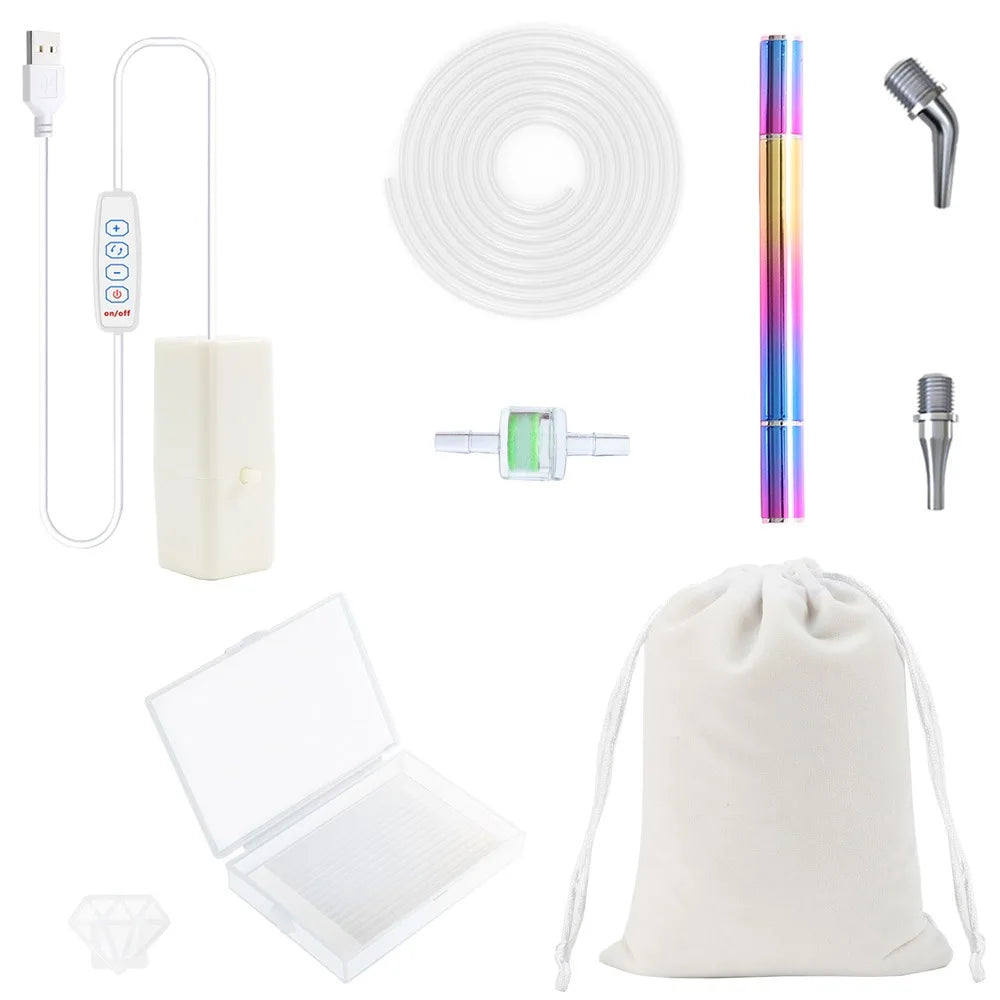 Electric Vacuum Diamond Painting Pen Kit – USB Suction Tool Diamond Painting Tool Axl White-D