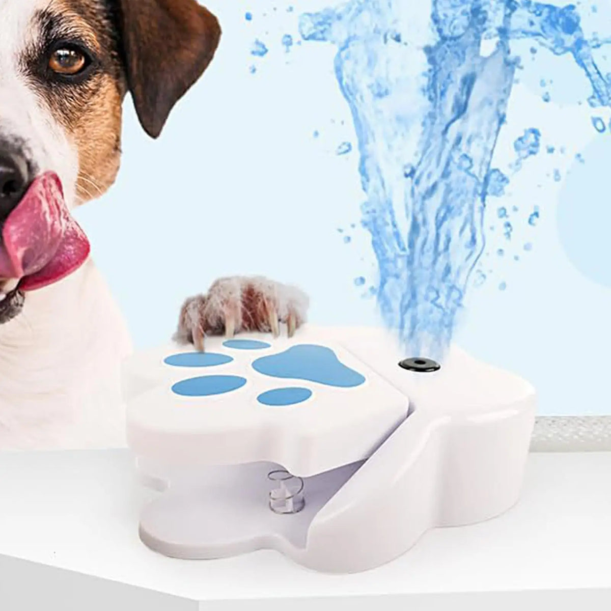 Step-On Dog Water Fountain – Paw-Activated Outdoor Pet Sprinkler Pet Water Fountain Axl