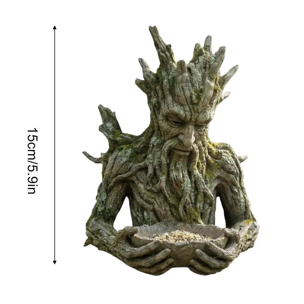 Outdoor Bird Feeder Garden Sculpture – Resin Backyard Art Garden Bird Feeder Axl As show
